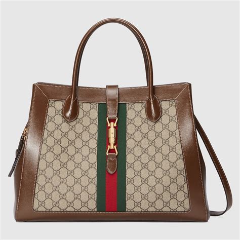 vintage gucci jackie bag brown|jackie 1961 large tote bag.